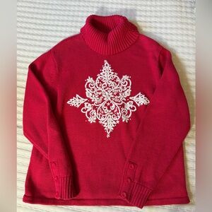 Vintage NorthStyle red Snowflake sweater.‎